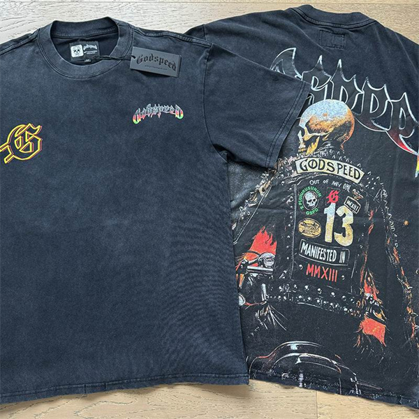 Godspeed neck T-shirt-M-0110