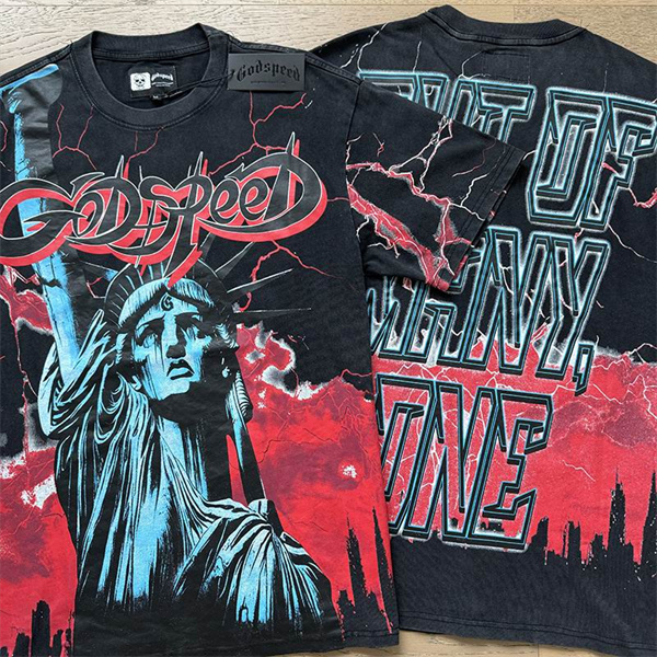 Godspeed neck T-shirt-M-0113