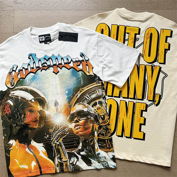 Godspeed neck T-shirt-M-0128