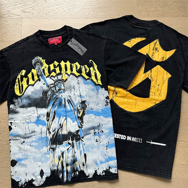 Godspeed neck T-shirt-M-0017