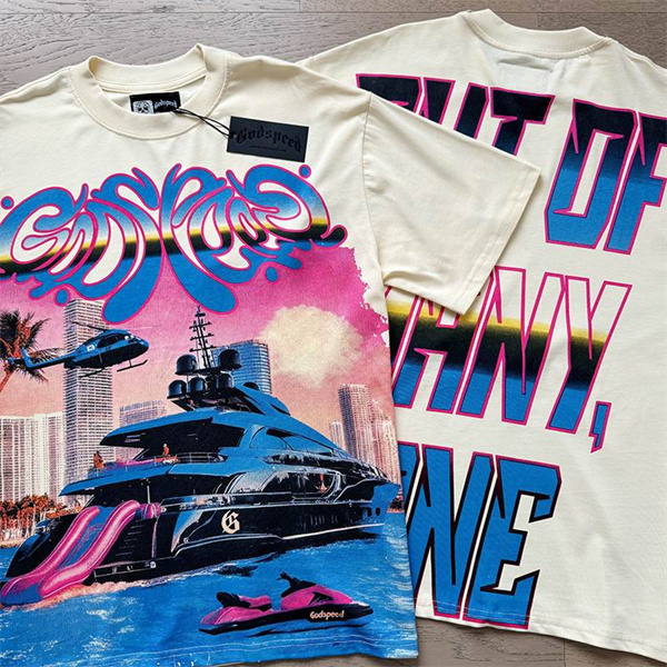 Godspeed neck T-shirt-M-0191