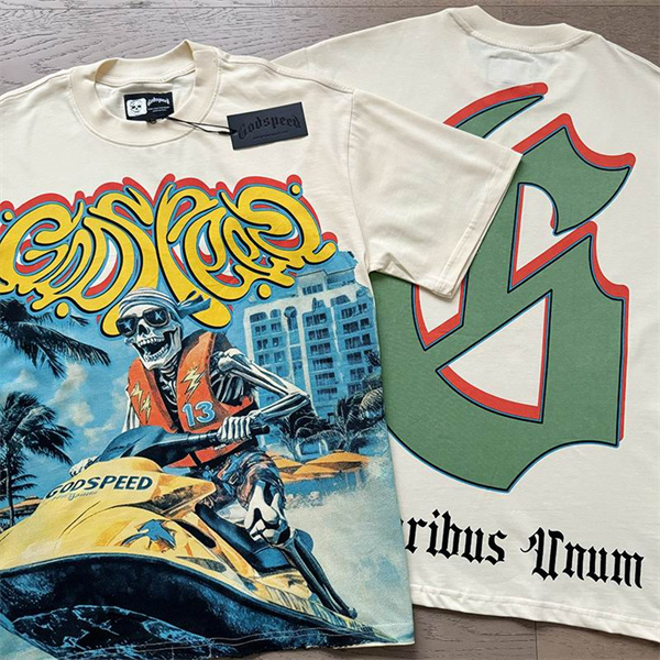 Godspeed neck T-shirt-M-0193