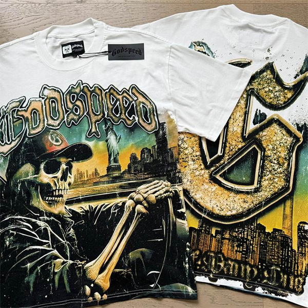 Godspeed neck T-shirt-M-0201