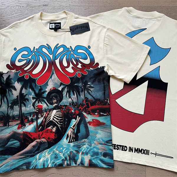 Godspeed neck T-shirt-M-0223