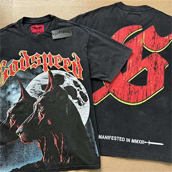 Godspeed neck T-shirt-M-0038