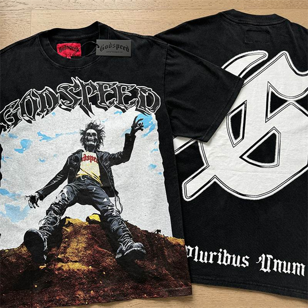 Godspeed neck T-shirt-M-0057