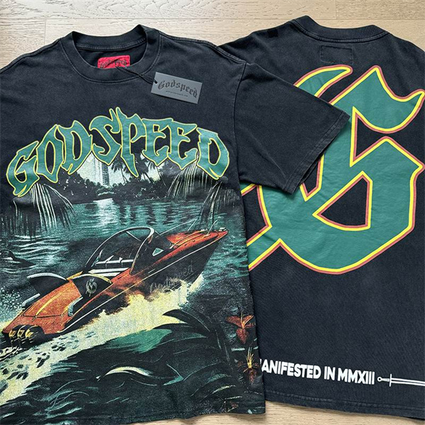 Godspeed neck T-shirt-M-0060