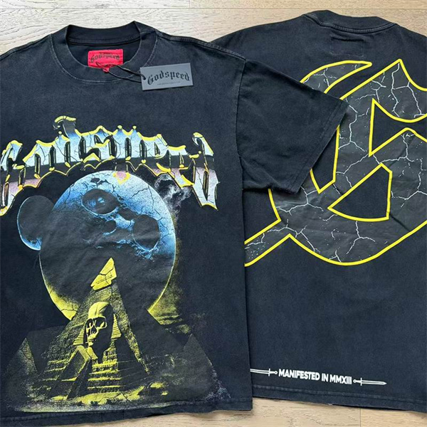 Godspeed neck T-shirt-M-0070