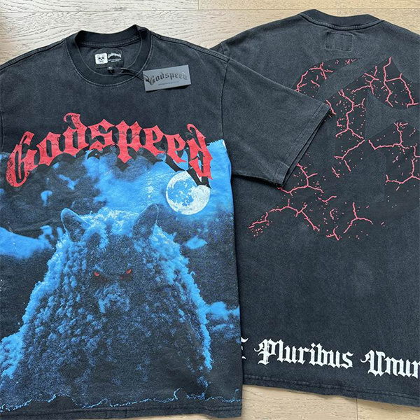 Godspeed neck T-shirt-M-0073