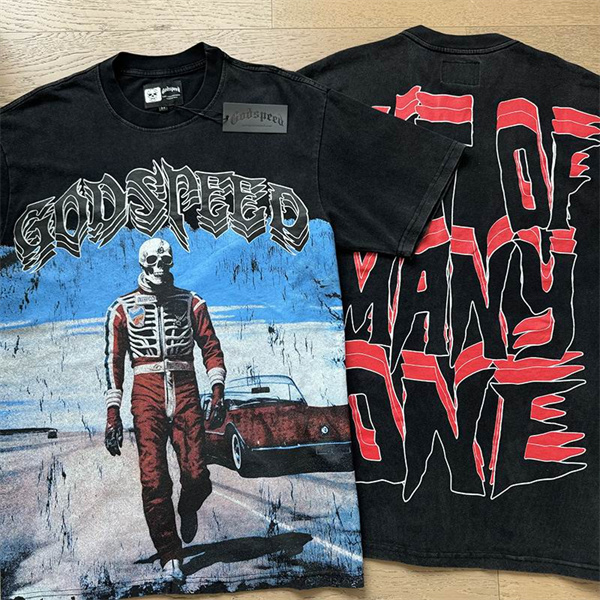 Godspeed neck T-shirt-M-0075