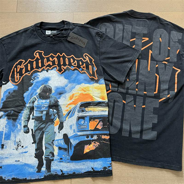 Godspeed neck T-shirt-M-0008