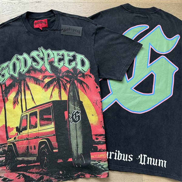 Godspeed neck T-shirt-M-0083