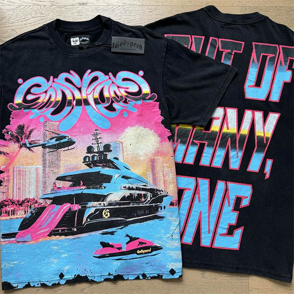 Godspeed neck T-shirt-M-0084